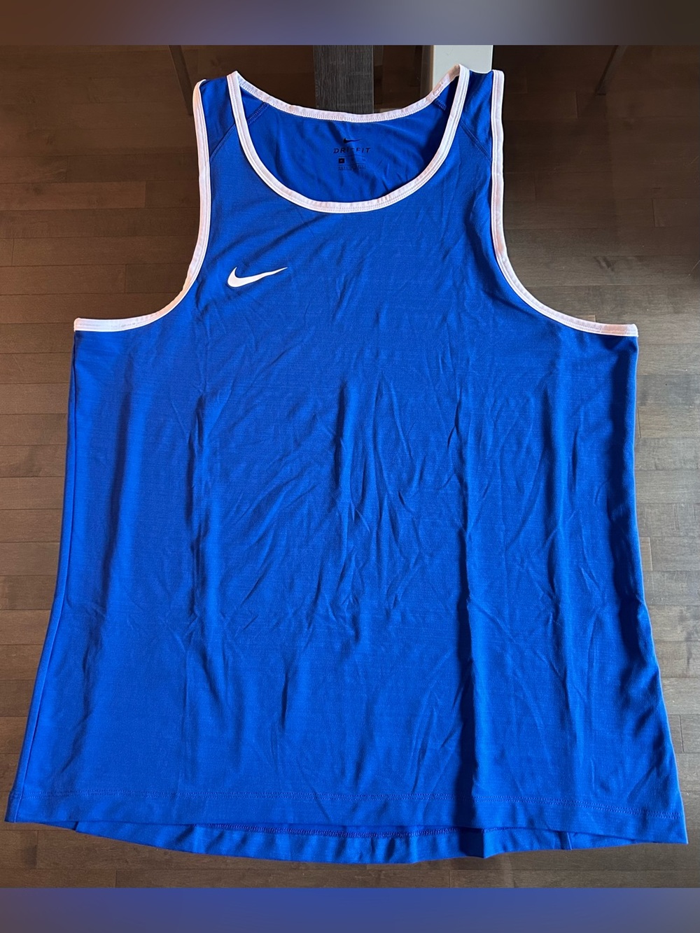 Mens Nike Dri-FIT Workout Tank Top – Vibrant Blue Retro
